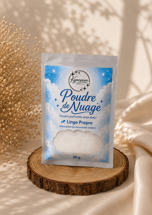 Poudre de Nuage – Poudre Parfumée pour Aspirateur Linge Propre 30 g